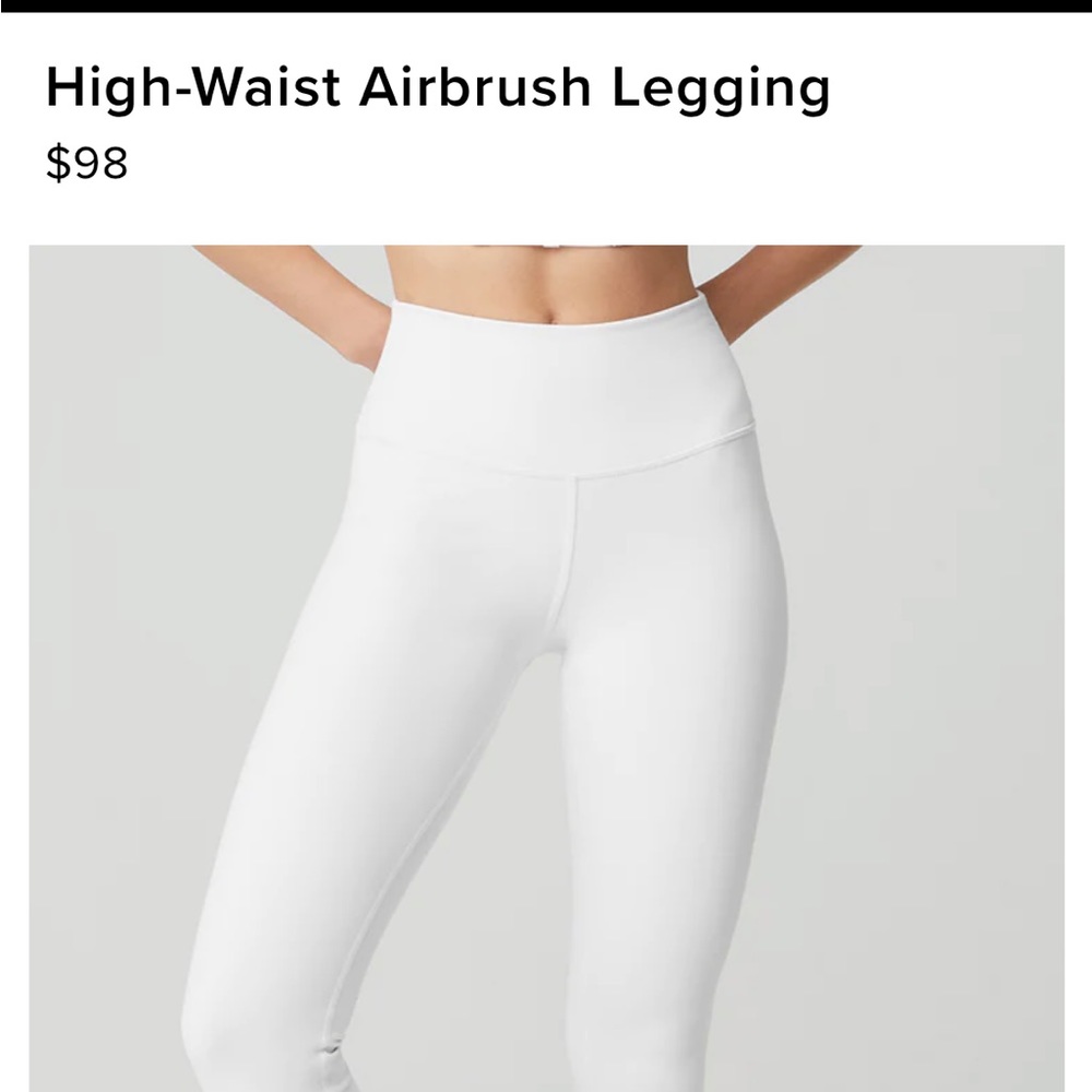 Alo Yoga white high waist airbrush legging size small